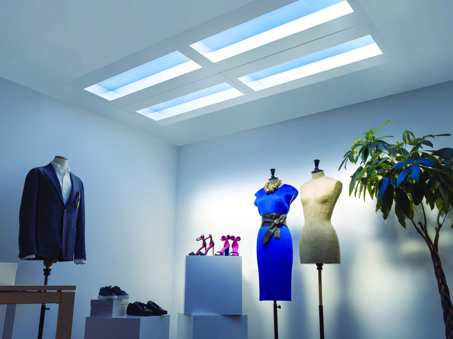 青空照明が商品の魅力を自然に引き出し、購買意欲を高める店舗デザイン